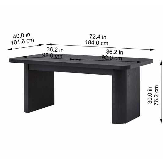 Better Homes & Gardens Juliet Expandable Dining Table, Black Wood Finish