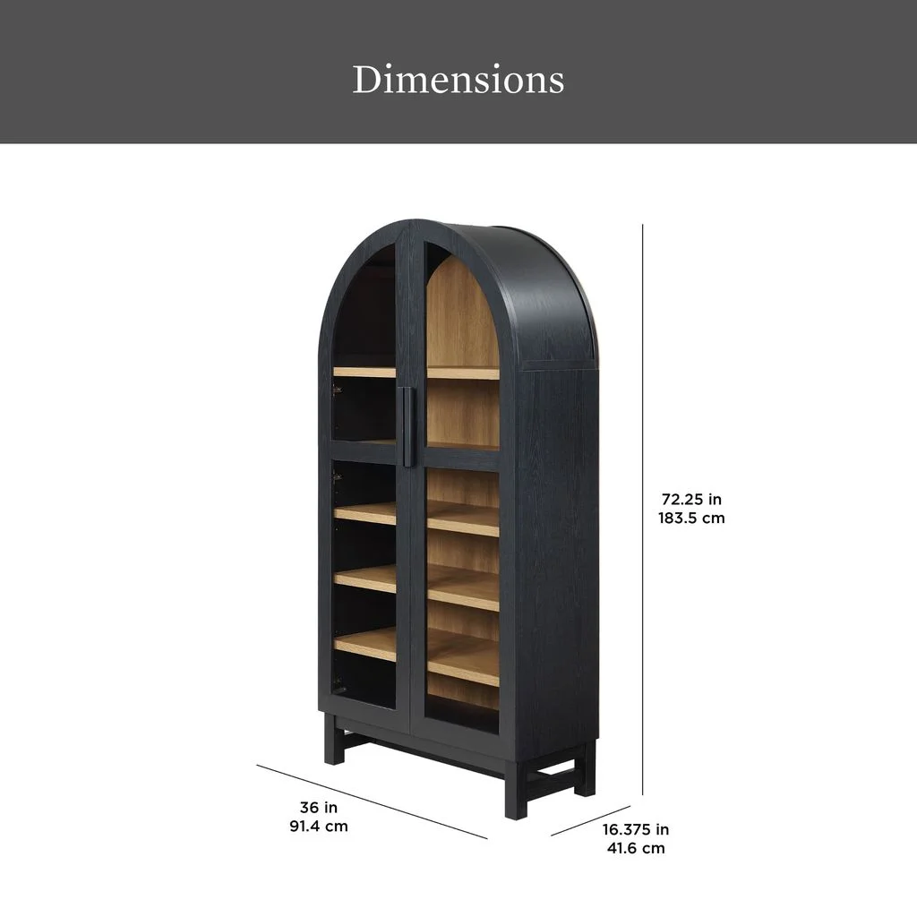 Better Homes & Gardens Juliet Arch Accent Cabinet, Light Honey Finish