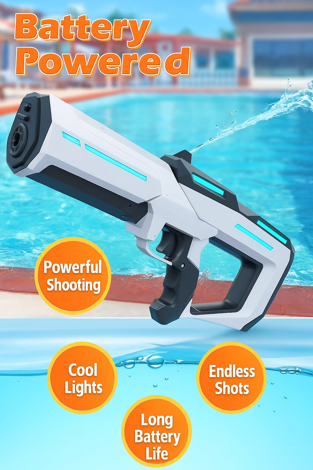 42cm Power Water Blaster – Summer Fun for All Ages