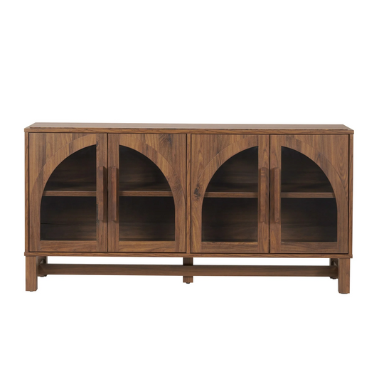 Better Homes & Gardens Juliet Arch TV Stand for TVs up to 65", Black Wood Finish