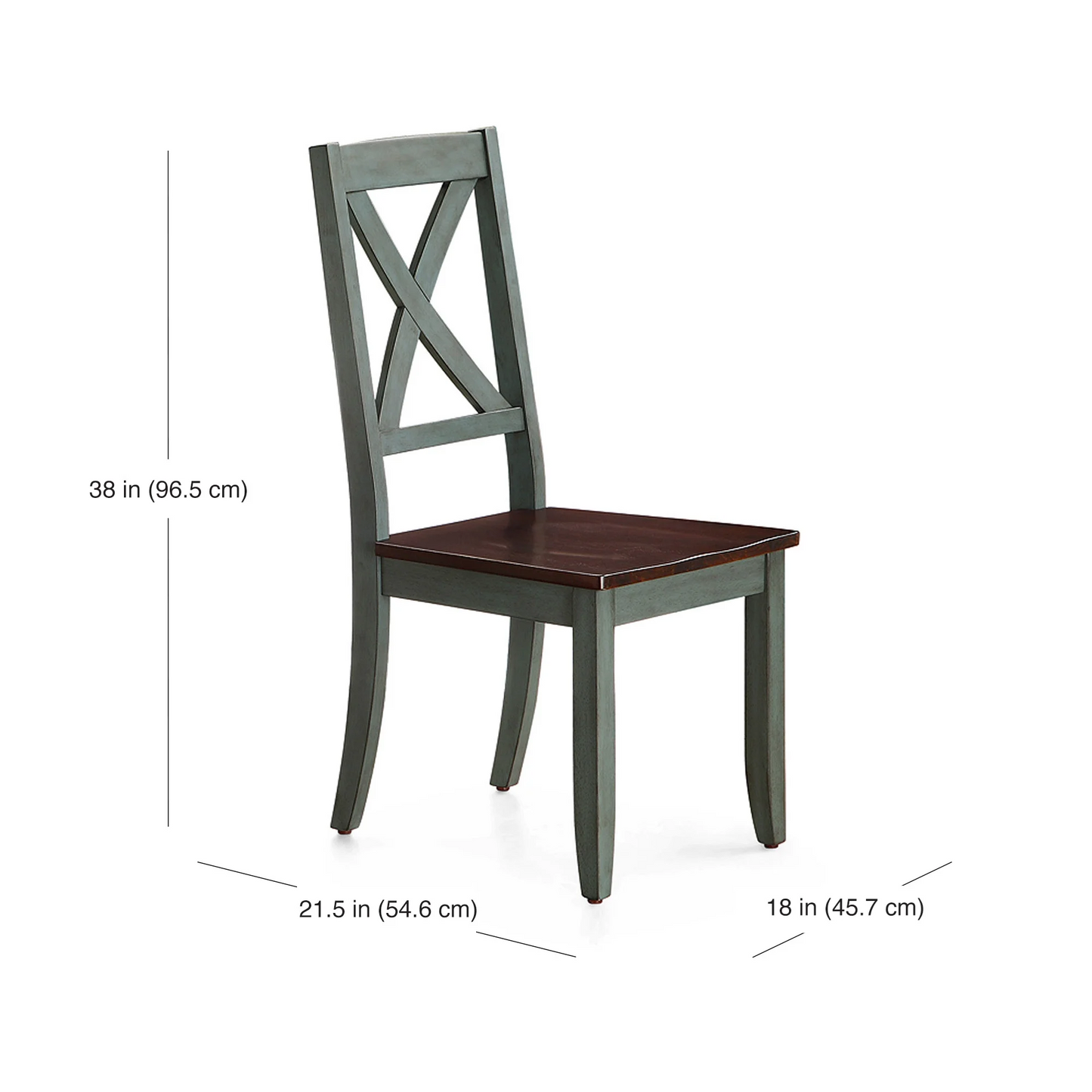 Better Homes and Gardens Maddox Crossing Dining Chair, Blue (Set of 2)