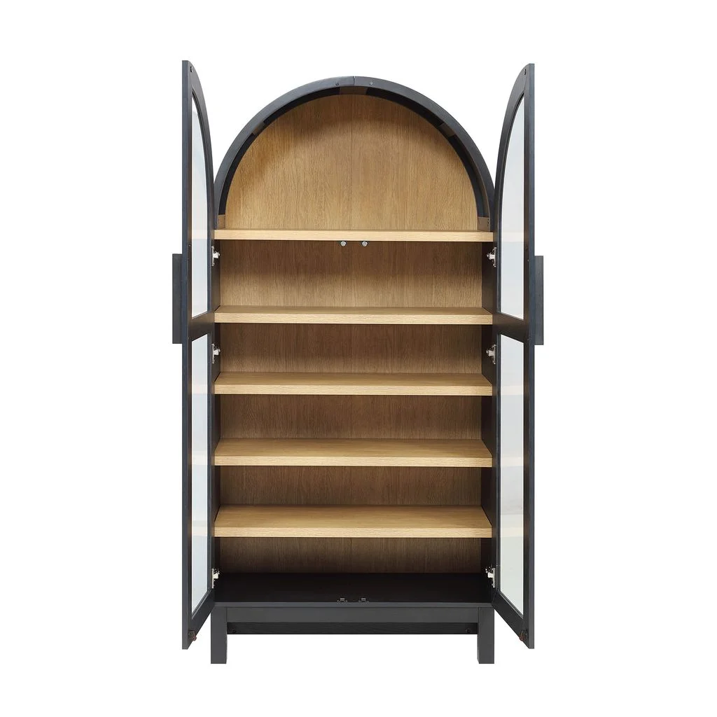 Better Homes & Gardens Juliet Arch Accent Cabinet, Light Honey Finish
