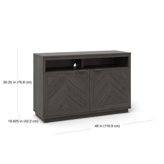 Better Homes & Gardens Herringbone TV Stand for TVs up to 55”, Gray