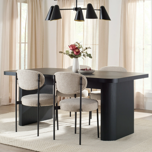 Better Homes & Gardens Juliet Expandable Dining Table, Black Wood Finish